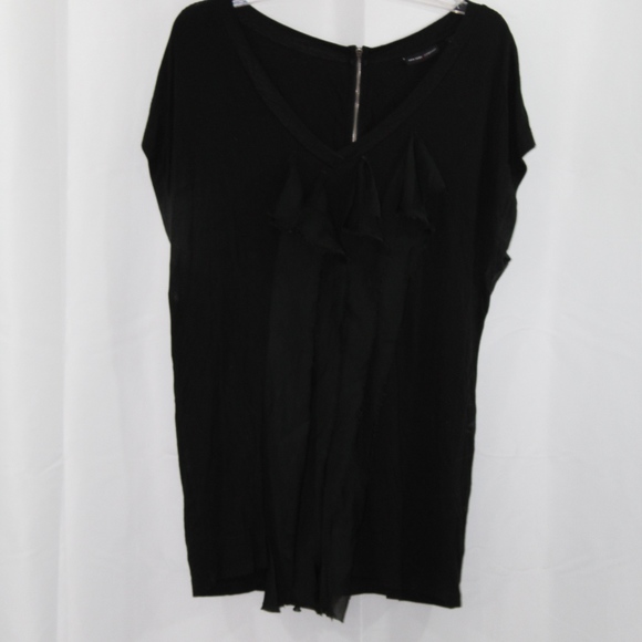 V-Neck Ruffled T-Shirt - Picture 1 of 2